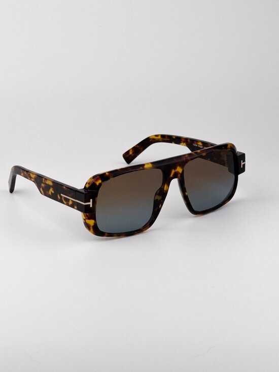 Tom Ford TURNER FT1101 52F Sunglasses – Havana Pilot Frame Brown Gradient main image 9